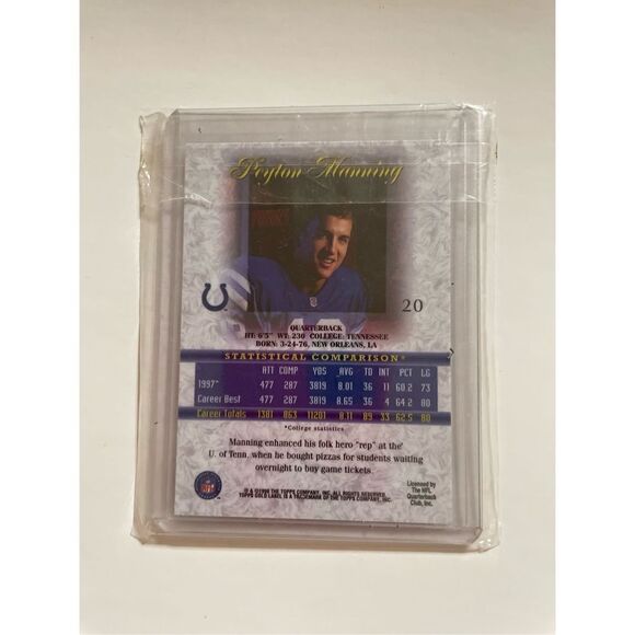 1998 topps gold label Peyton manning rookie - Picture 2 of 2